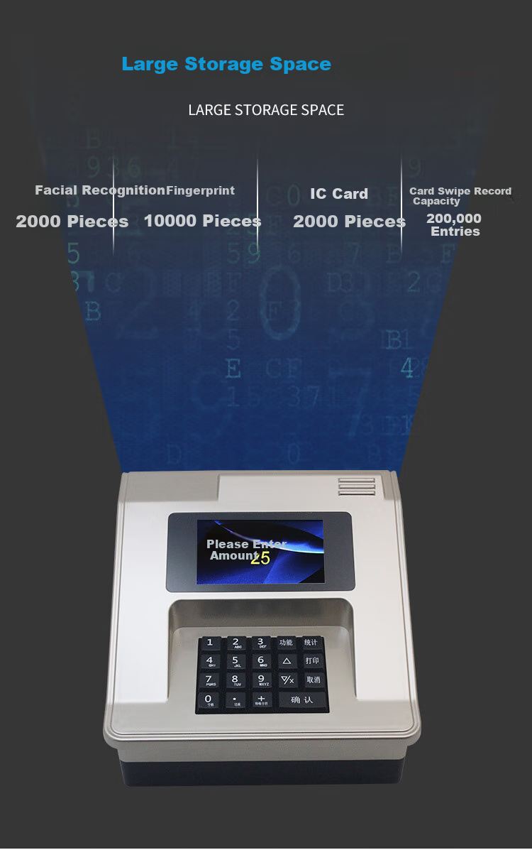 WITEASY YT-990 Dynamic Facial Recognition Payment Machine for Schools And Institutions' Canteens, with Face Recognition, Fingerprint, And Card Payment Functions 6