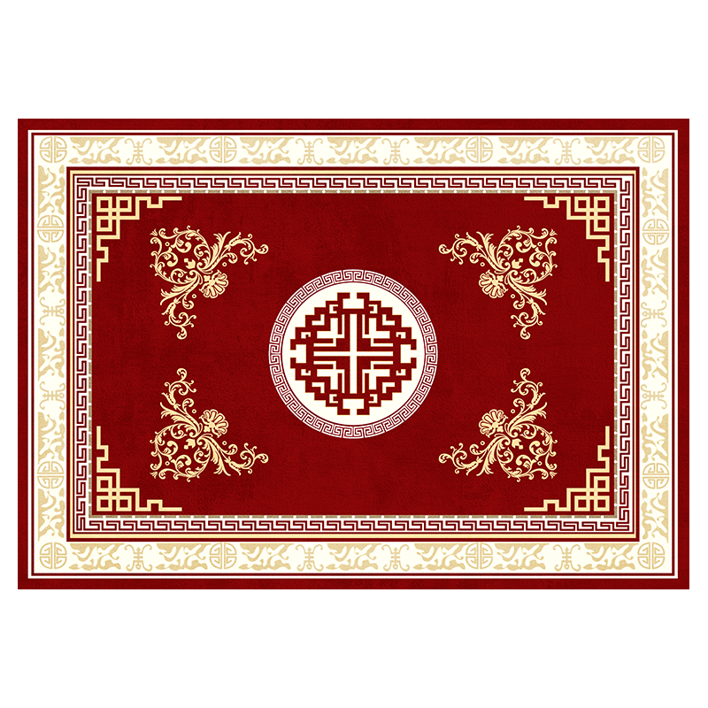 Zunchao Red Entrance Door Mat Non-Slip Water Absorbent Floor Mat for Home Entryway 160x100cm