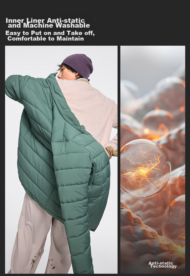 Beneunder Three-In down Jacket for Men, Outdoor Windproof And Waterproof, LS19924, Christmas Gift, Misty Gray, XL 29