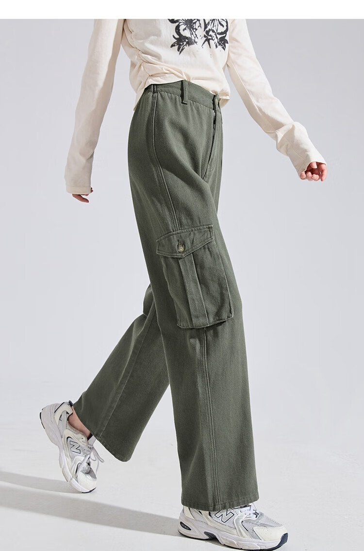TonLion 2026 Autumn And Winter Women's Loose Fashionable Commuter Yarn Cargo Pants 7