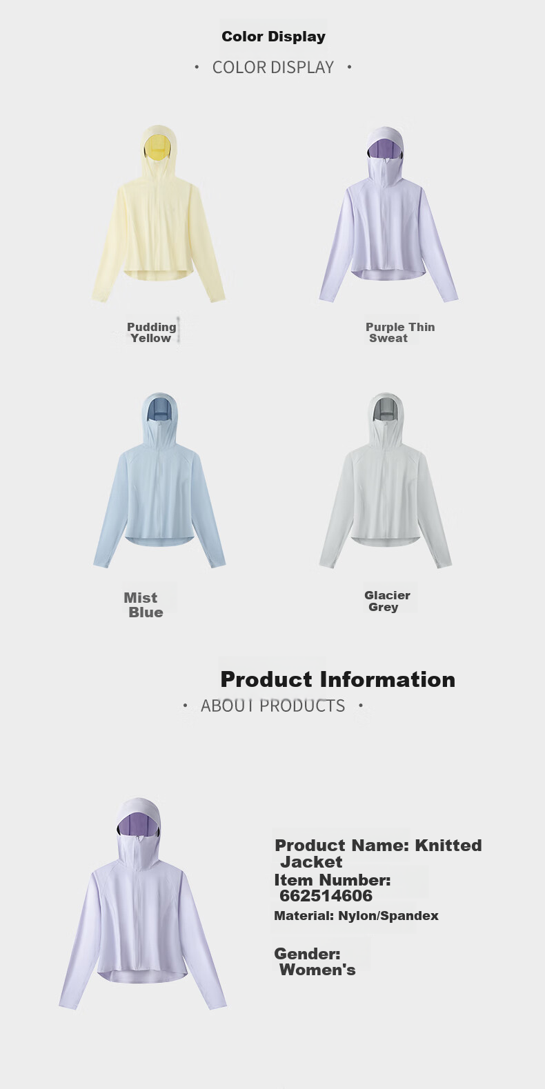 361° Women's Sunscreen Jacket Spring Summer UPF150+ UV Protection Sports Coat Cooling Antibacterial Cape 662624603-4 31