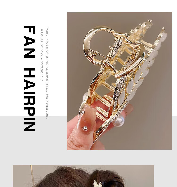 Guna Wheat Ear Hair Clip Back of Head 2026 New Shark Clip Bun Claw Clip Gift Box Birthday Present for Girlfriend Wife 23