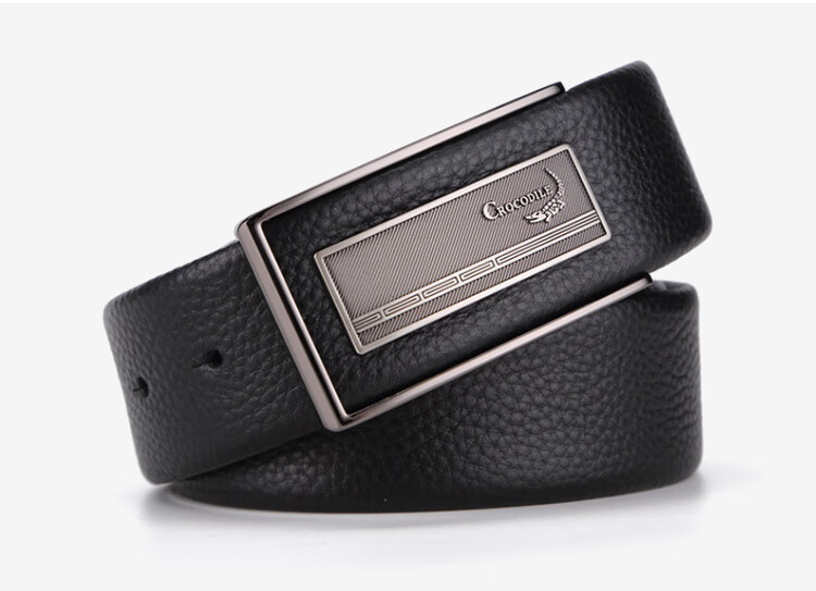 CROCODILE Top-Grain Leather Fashion Buckle Men's Belt Versatile Youth Waistband Birthday Gift for Boyfriend 3572 7
