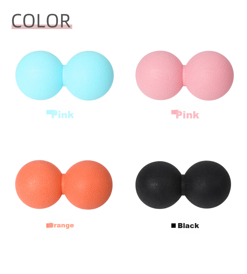 Li-Ning Peanut-Shaped Fascia Ball, Solid TPE Foot Massage, Yoga Fitness Shoulder Neck Waist Deep Muscle Relaxation Ball 10