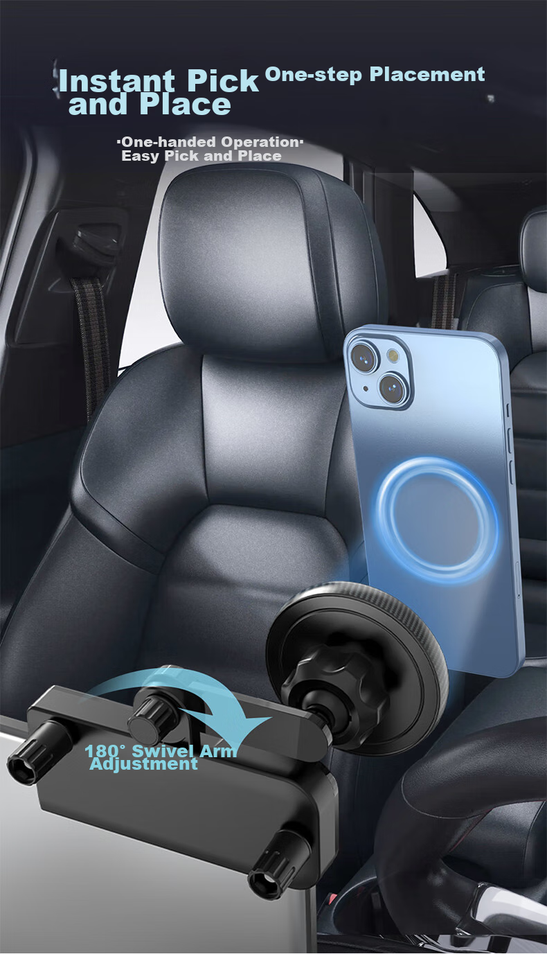 KOOLIFE Car Phone Holder, Tesla Model 3/Y Magnetic Navigation Mount, Specially Designed for Large Screens of New Energy Vehicles 9