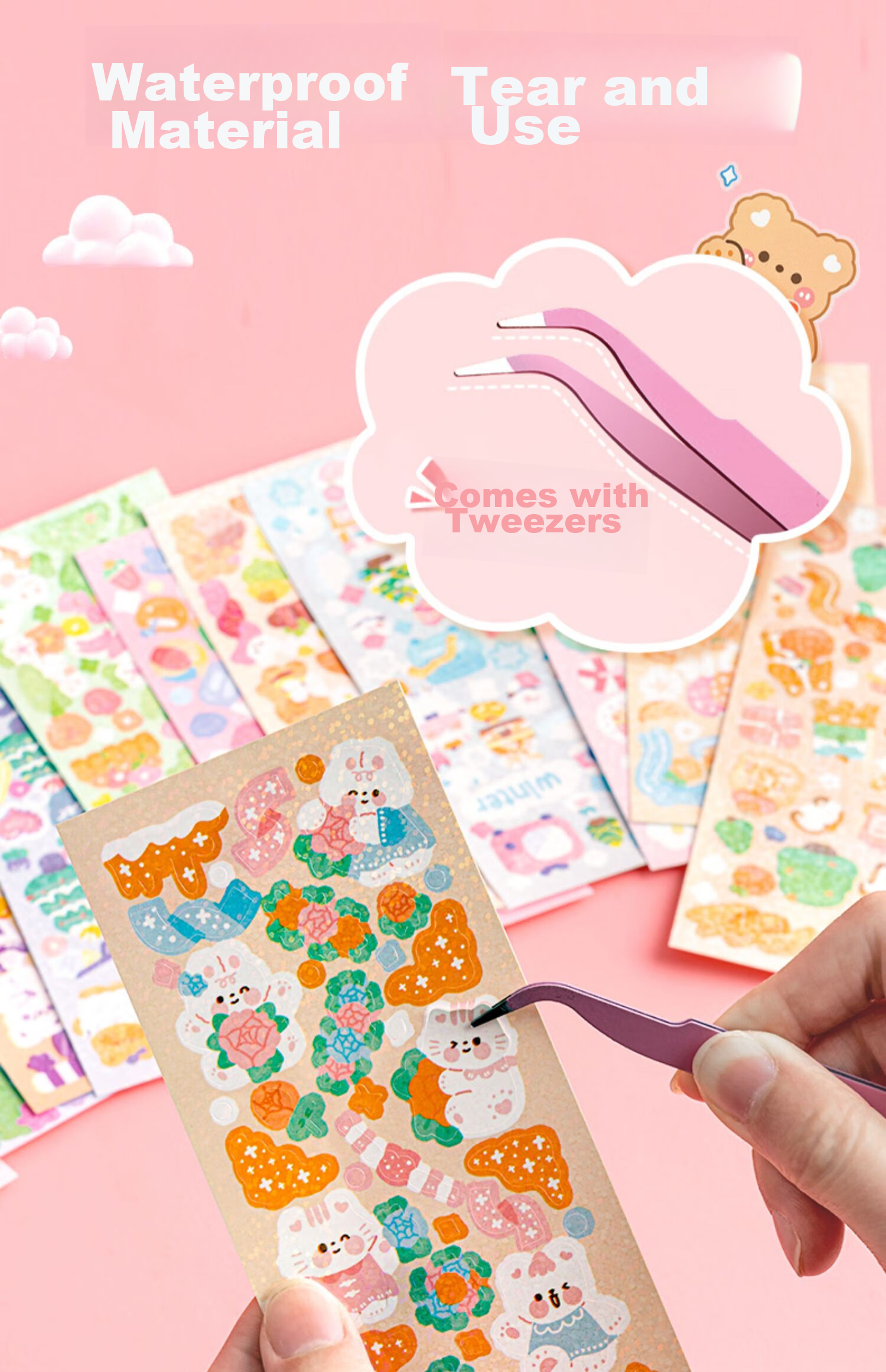 Danmiqi Guka Stickers Complete Set, Children's DIY Craft Gift Box, Guka Sticker Sheet, Girls' Birthday Present 13