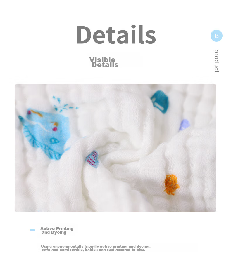 Grace Class A Children's Towels, Pure Cotton Towel Set of 3, Thickened Absorbent Face Towels, 70g/piece 8