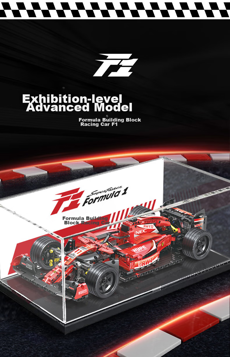 Lianhe Chuangxiang Compatible with Lego Ferrari F1 Race Car Building Blocks, Toy Car for Boys Aged 8-12, Birthday Gift 4