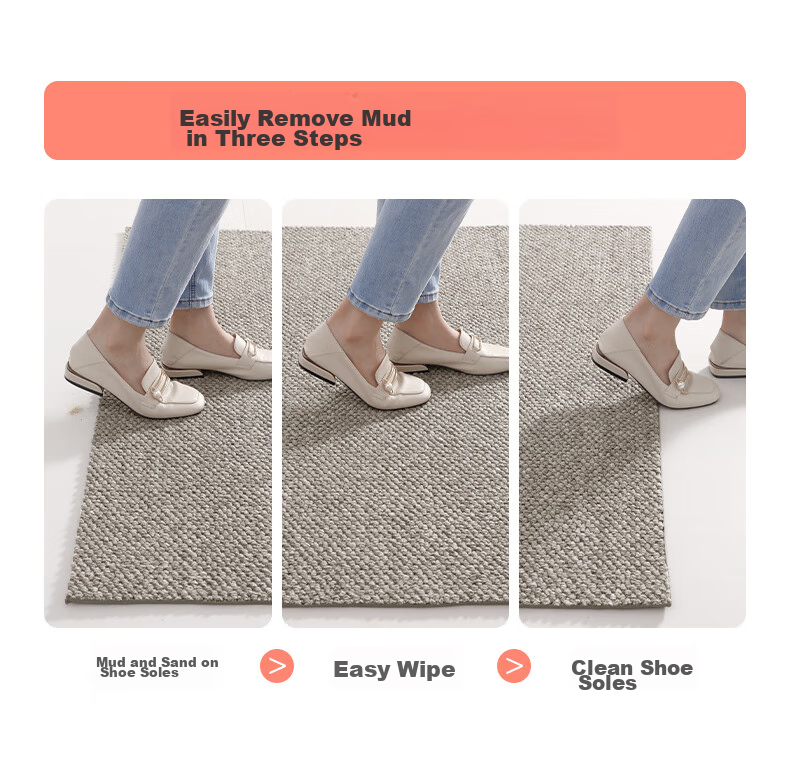 Dajiang New Zealand Wool Doormat, Customized High-Quality Entrance Rug, Doorway Foot Mat, 75x110cm 5