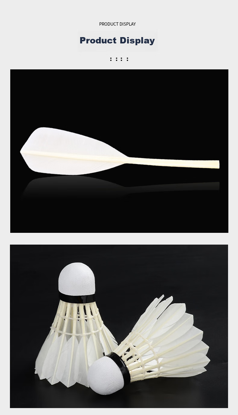 DHS (Jingcang Express Delivery + 12 Pieces) Goose Feather Badminton Shuttlecocks, Durable Flight Stability Training, 03*4 Bucket Package 4