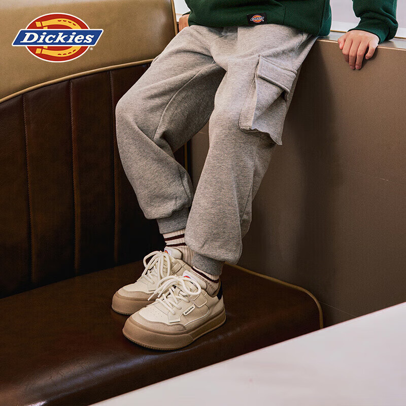 Dickies Children's Canvas Shoes, New Spring And Summer Style for Girls, Casual Shoes with Fleece Lining, Training Shoes for Older Kids, Lightweight Student Versatile White Sneakers