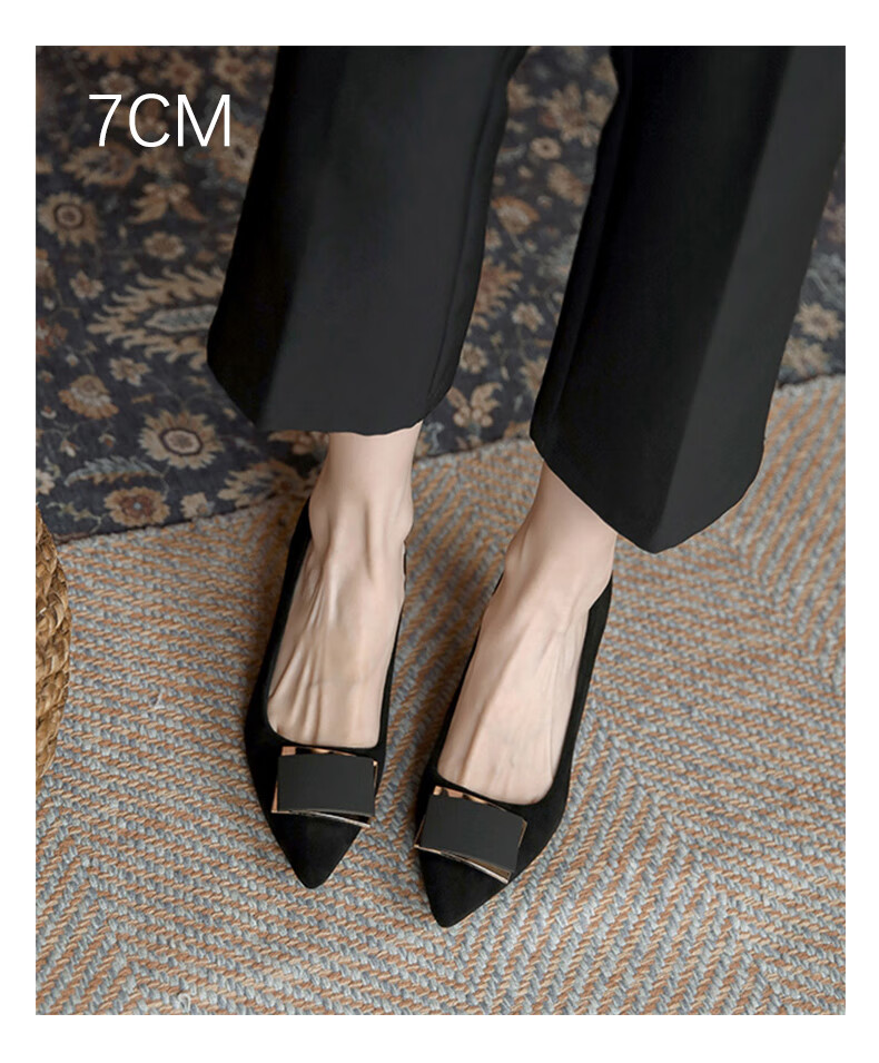 CARTELO Thin Heel High Heels, Comfortable Black Shoes, KCC-6688 Black (3cm), Size 33 8