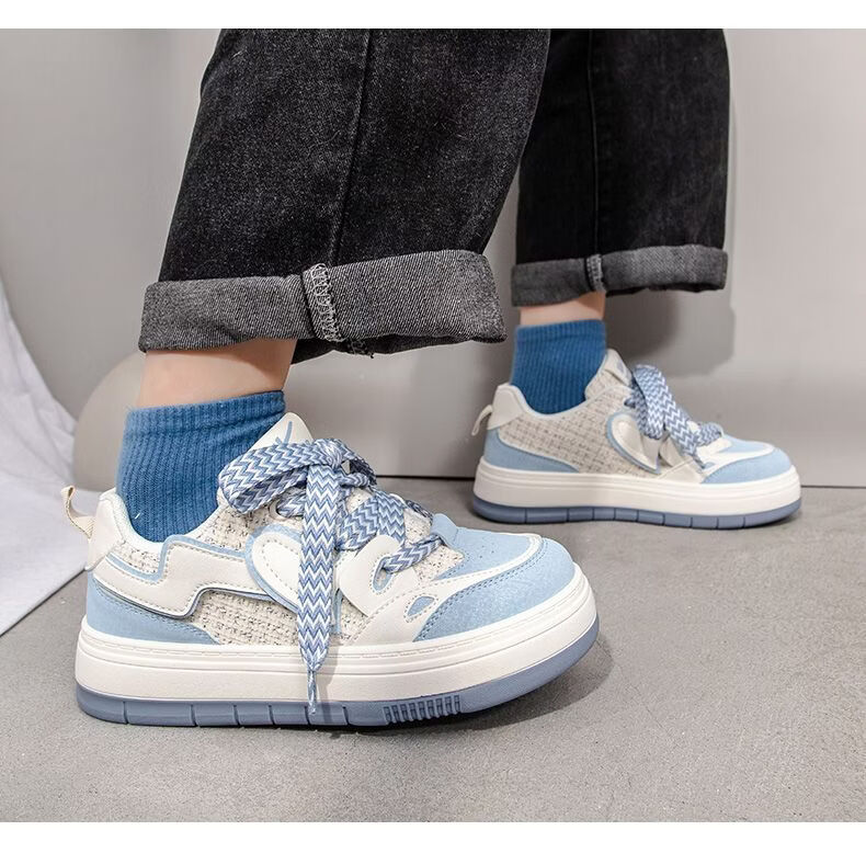 Warrior Women's Breathable Mesh Panel Shoes Casual Lightweight Sneakers White/Blue Size 35 10