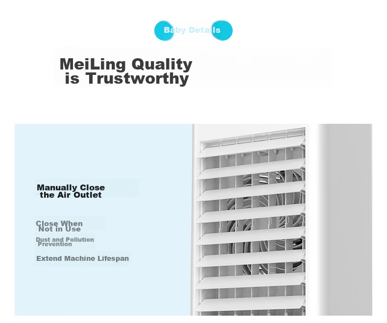 MeiLing Air Cooler Fan Portable Air Conditioner Cooling Fan Home Single Cooling Fan Bedroom Office Mobile Air Conditioner Remote Control Fan MFK-582R 13