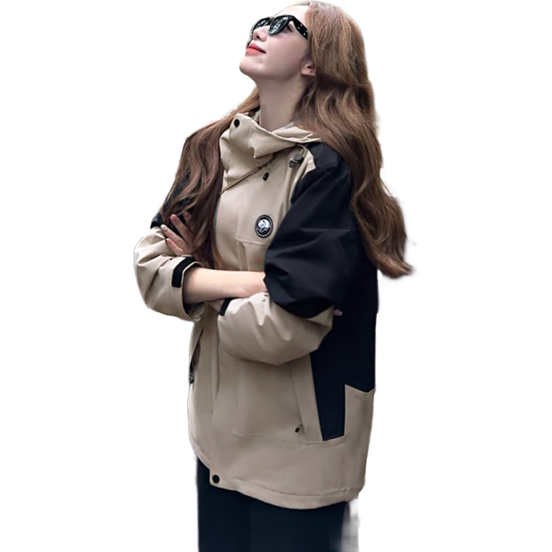 CAMEL Panda Outdoor Three-In Orange Jacket for Men And Women, Windproof Waterproof Triple-Protection Coat Hiking Wear R611