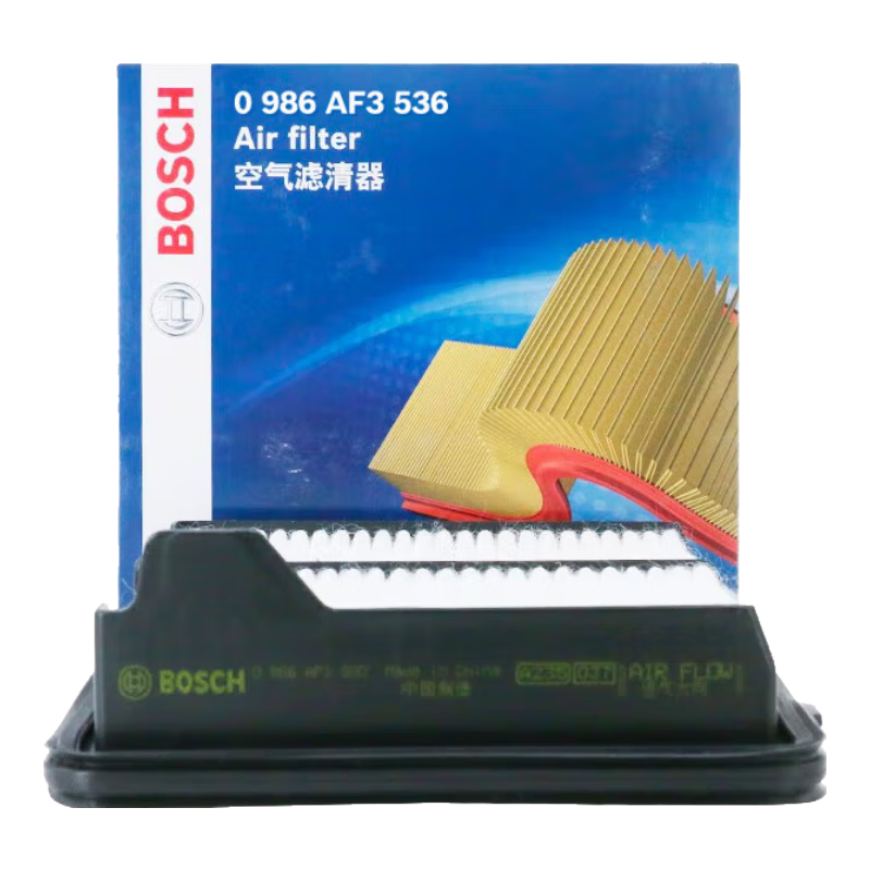 BOSCH Oil-Based Automotive Air Filter Element, Air Cleaner, Air Filter 3536, Compatible with Honda Fit/Fengfan And Others