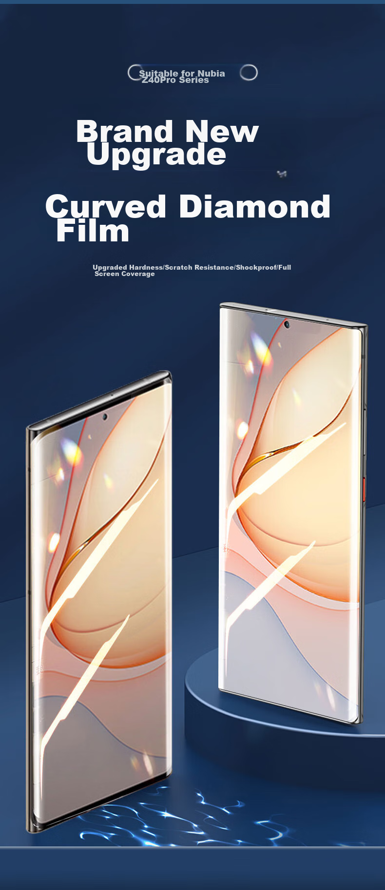 KOOLIFE [Anti-Chipping] Tempered Glass Screen Protector for Nubia Z80 Ultra, High-Definition Anti-Fingerprint Anti-Drop Gaming Film 2