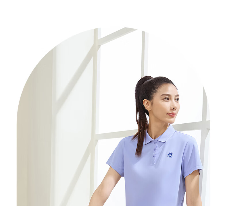 361° Women's Short-Sleeve T-Shirt, Summer New Style Quick-Dry Polo Shirt, Sports Running Loose Top, 662624112H-2 78