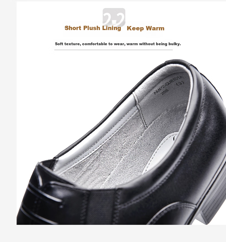 JINHOU Three-Joint Commuter Business Formal Men's Leather Shoes, Fashionable Wedding Shoes, QJ2101A, Black, Size 42 8