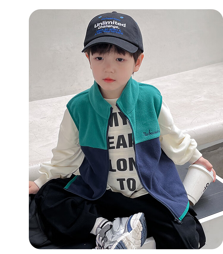 Nubiwear Kids Vest Boys Spring Fleece Sleeveless Jacket Toddler Spring Outerwear Fleece Waistcoat for Big Kids 20