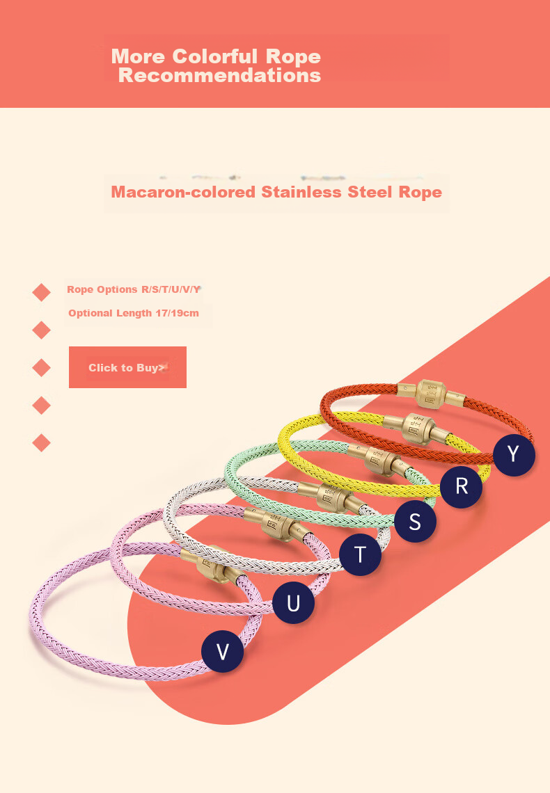 CHOW SANG SANG [Xian Sheng] Beaded Bracelet, 3mm Thin Version, Lucky Bead Cord, Leather Strap for Men And Women, Fixed Price Stainless Steel Cord - Red E15 8