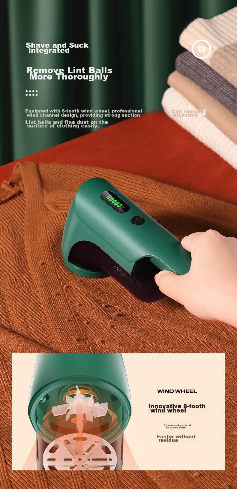 Zhigan Lint Roller Shaver, Clothing Lint Remover, Home Use Shaver, Ball Remover, Vacuum Cleaner, Sweater Ball Remover, Ball Removal Machine, Hairball Remover, M50 13