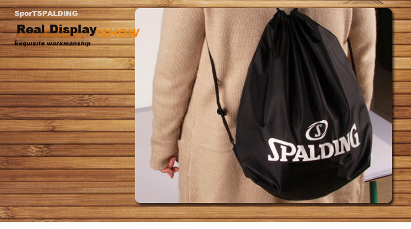 SPALDING SPALDING 30024 Casual Multi-Functional Basketball Bag, Ball Pouch, Black 6