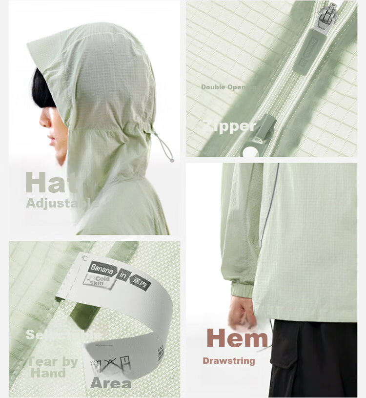 Bananain [Wang Yibo's Choice], Liangpi 502UV Unisex Sun Protection Clothing, Breathable Sports Quick-Dry Jacket, New Style 9