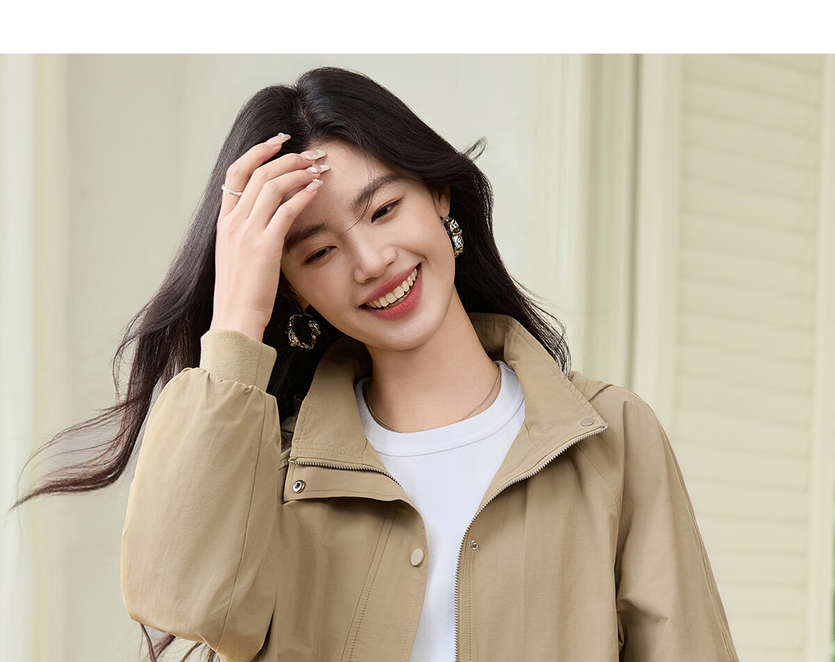 Taxiang Casual Jacket for Women, Spring And Autumn Workwear Style Hooded Faux Two-Piece Short Coat, Petite Cardigan Top for Women T51D022 17
