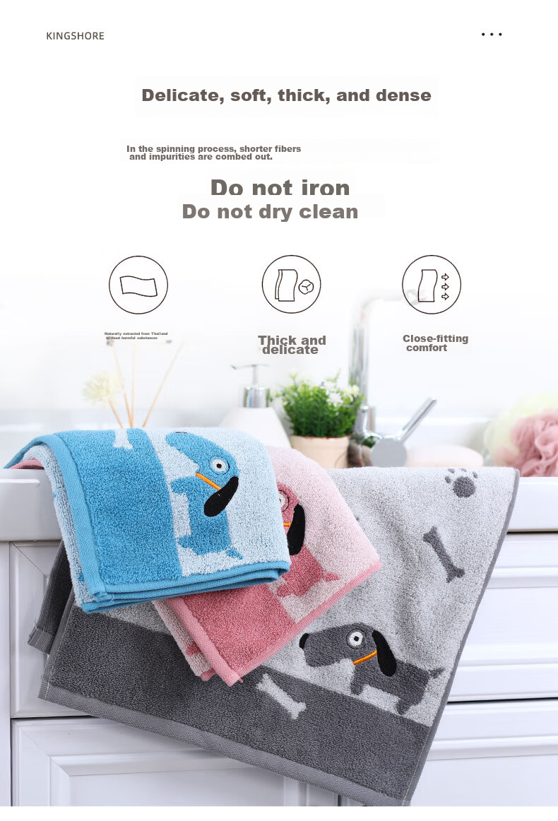 KING SHORE Towel Gift Box, Class A Pure Cotton Towel Set, Soft Sports All-Cotton Absorbent Adult Face Towels, Red/gray 2