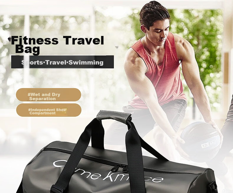 40,000 KM Fitness Bag Wet and Dry Separation Men's Short Trip Bag Women's Large Capacity Backpack Swimming Handheld Luggage Single Shoulder Crossbody Bag 1