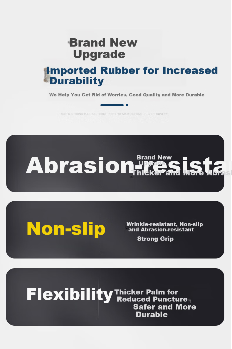 GUANNUODA Nitrile Rubber Work Gloves, 12 Pairs/pack, Wear-Resistant, Oil-Resistant, Waterproof Coated Gloves, Construction Site Auto Repair Building Protective Gloves 2