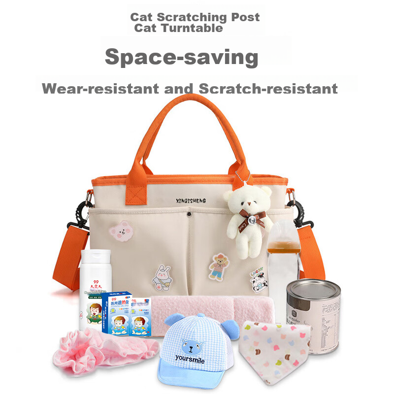 9I9 Mami Bag Breast Milk Bag Can Be Carried on Shoulder Or Handheld, Baby Outdoor Maternity Bag, Large Capacity A342 Yuanqi Orange