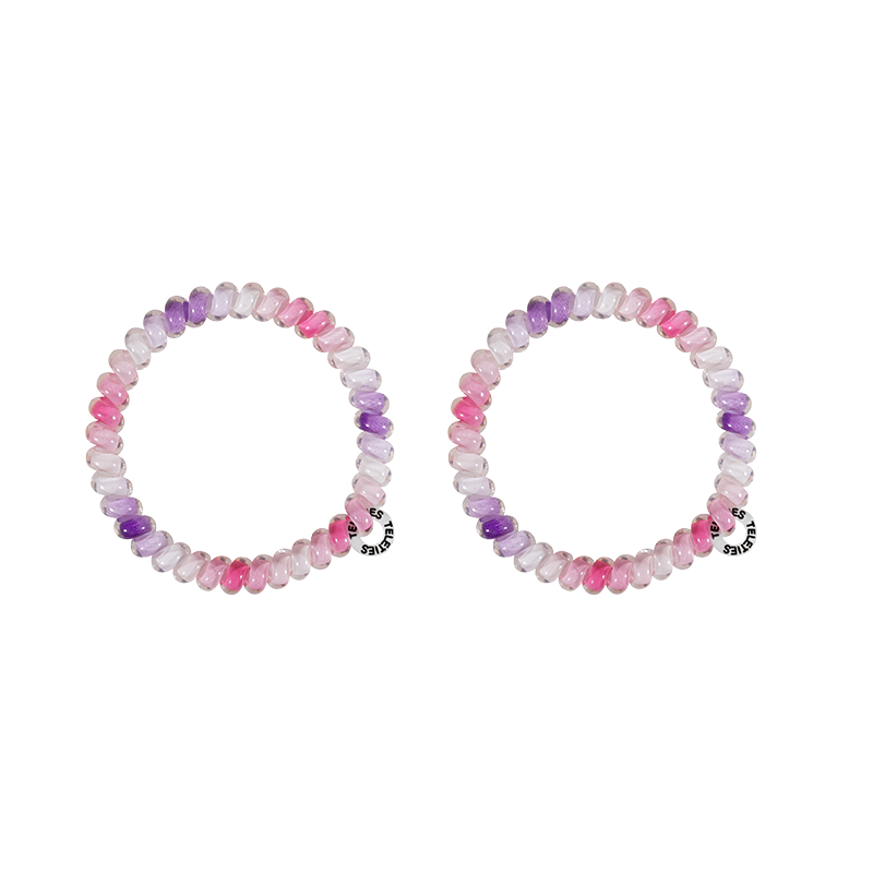 TELETIES American Imported Telephone Cord Organizer, Teli Ring, TT Ring, Cord Wrap, Birthday Gift for Women, Pink Storm M