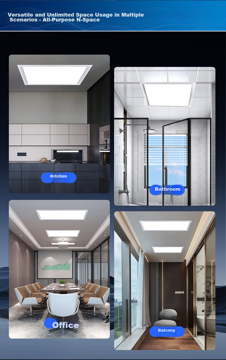 Foshanzhaoming Kitchen Light Panel, Bathroom Ceiling Flat Panel Light, Integrated Suspended Ceiling Light, 300*300 Qingqin 18W 14