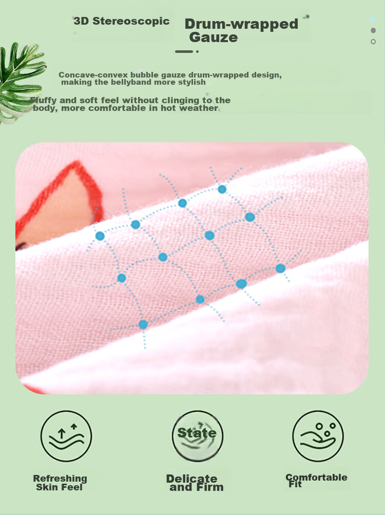 9I9 Baby Belly Cover, Pure Cotton Gauze, Thin Summer Protection for Stomach, Newborn Half-Back Shirt, Baby Belly Wrap with Legs, Sleeping Bag, 2 Pieces A300 6