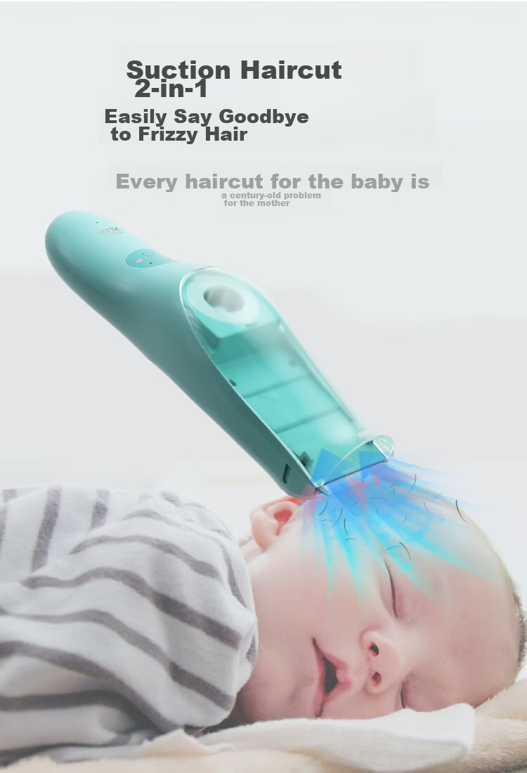 AUX Automatic Hair-Removing Baby Hair Clipper, Suitable for Adults, Quiet Operation, Waterproof, Infant Hair Trimmer, Newborn Electric Scissors, Children's Hair Cutting Tool 4
