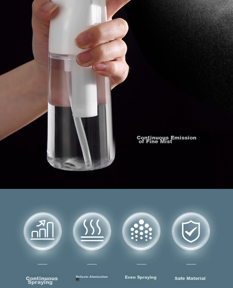Cigeman High-Pressure Spray Bottle [200ml White Transparent], Fine Mist Spray Bottle for Makeup, Hydration, And Disinfectio 2