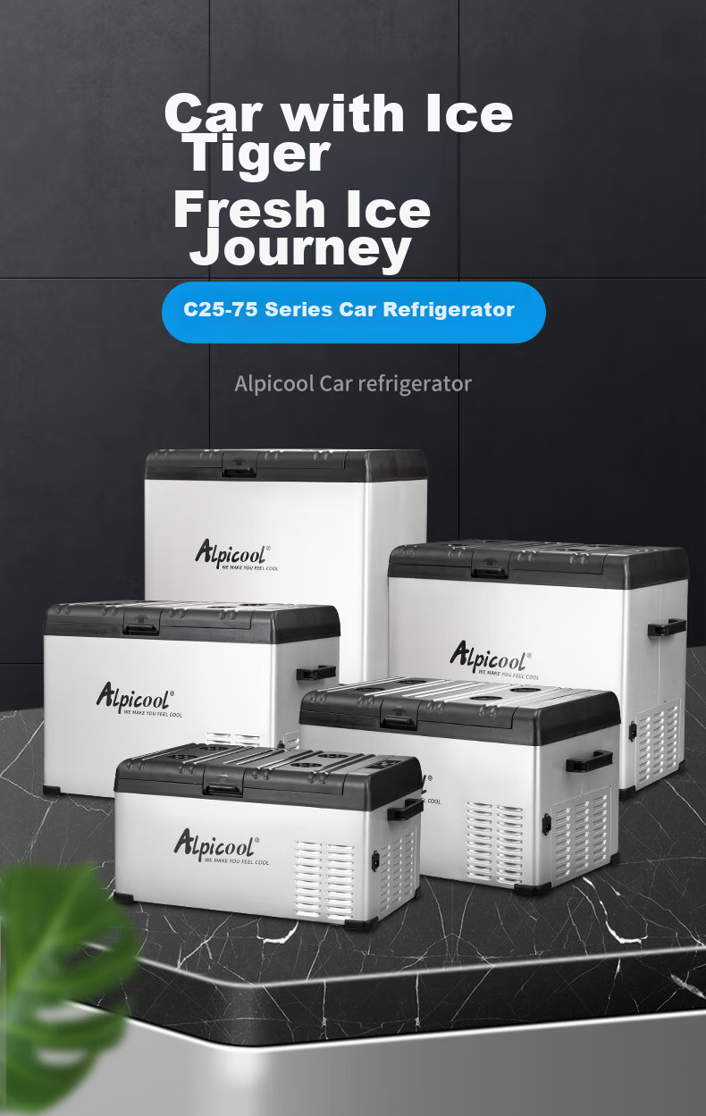 Alpicool Car Refrigerator, Dual-Use for Car And Home, Compressor-Freezing And Refrigeration, Suitable for Dormitory And Office, Mini C75 Large Capacity Fridge 1
