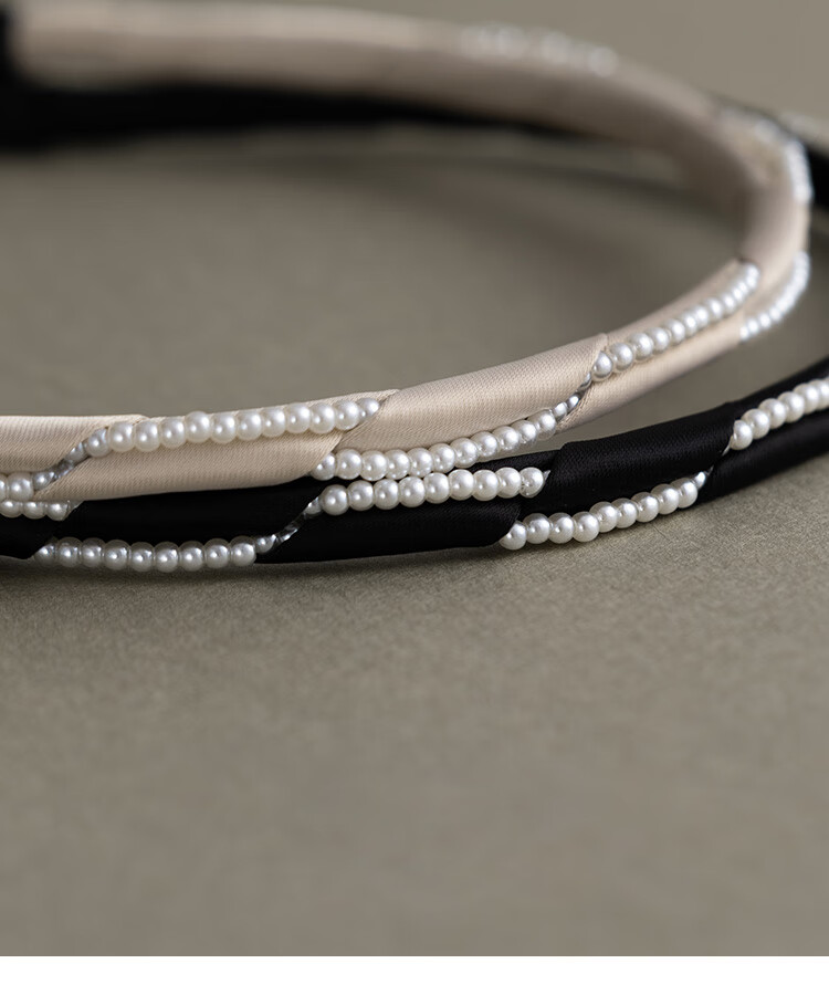 Xiangwan Hair Headband, Vintage Elegant Pearl Headband for Women, High-End Feel, Versatile Thin Headband for Going Out, Elegant Hair Accessory 6
