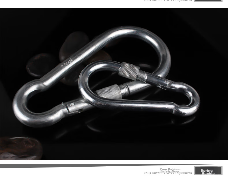 Golmud Safety Hook Carabiner, Main Lock for Dog Leash And Key, GM901 Spring Clip 7cm * 2 Pieces 13
