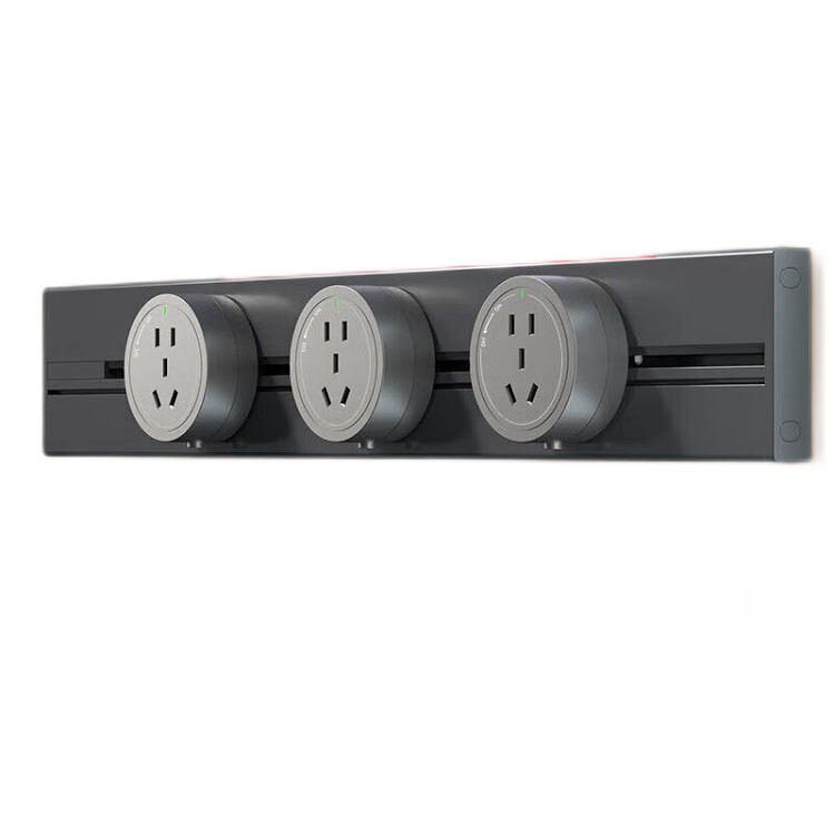 JD Original Track Socket, Star Rail Compatible with Bull Power Strip, Xiaomi Sliding Track Socket, Power Strip with Wireless Guide Rail Switch, Mobile Surface-Mounted Socket, 8000W High Power, 50cm + 3 Five-Hole Deep Gray