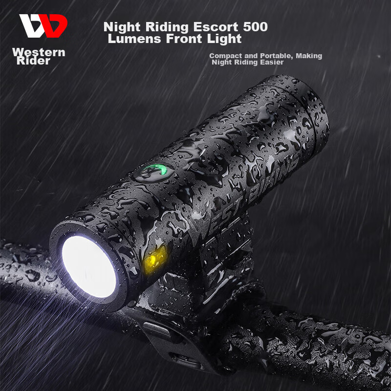 WestBiking Bicycle Light, Type-C Charging Front Light, Night Riding High Beam Flashlight, Waterproof Mountain Bike Cycling Equipment