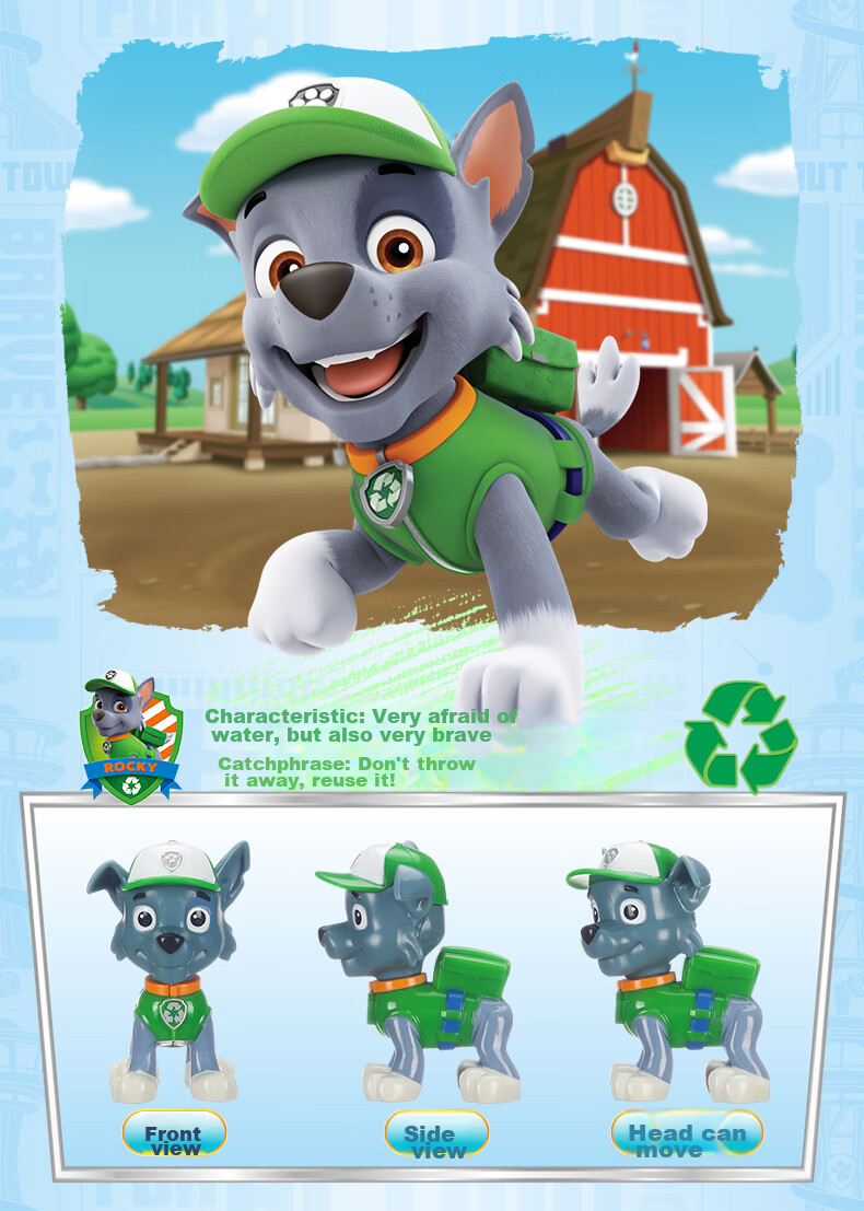 PAW PATROL Toys, Rescue Dogs, Christmas Gifts for Boys And Girls, Children's 10th Anniversary, Dog Figurines, Decorations Set 11