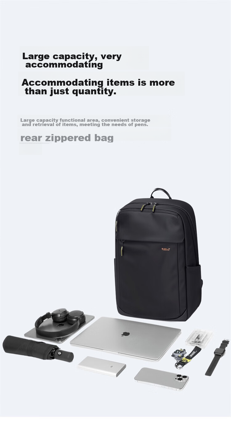 GOLF Backpack for Men, Large Capacity Laptop Backpack, Water-Resistant Business Travel Backpack for Students And Professionals 11