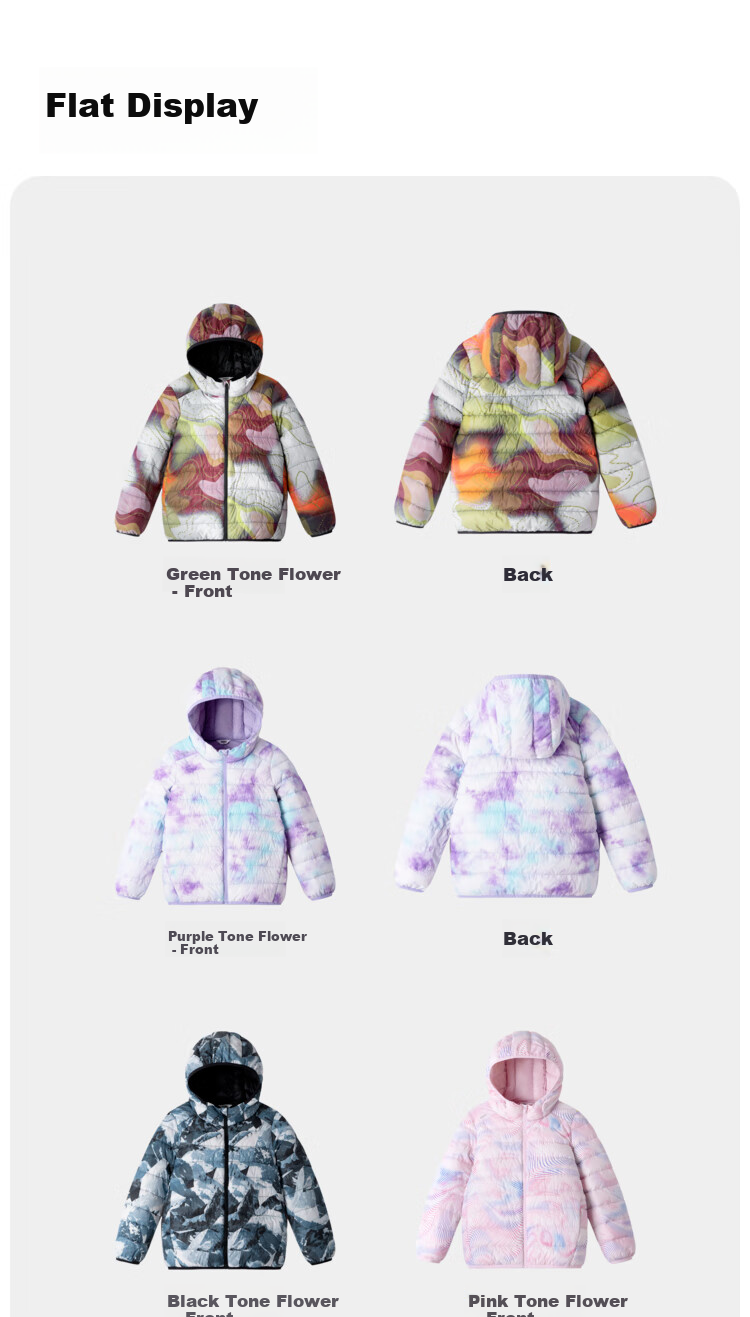 Annil Children's Clothing, Boys And Girls Lightweight down Jacket, 2024 Winter New Style Triple Protection Warm Coat, Black Floral Pattern, Size 170 13