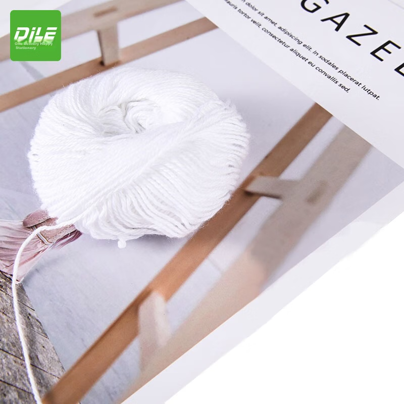 DiLe Premium Series Accounting Binding Wax Thread, White Wax Thread Binding Rope, Financial Supplies, Needle And Thread Binding Line, Thick Thread, 16 Bundles/pack, 5316