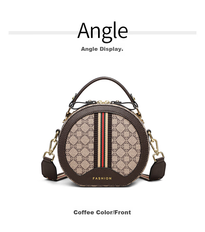 Aiqinghai Handbag, Women's Small Round Bag, Phone Pouch, Crossbody Shoulder Bag, Light Luxury Brand, Birthday And Mother's Day Gift, Practical Present for Mom 19