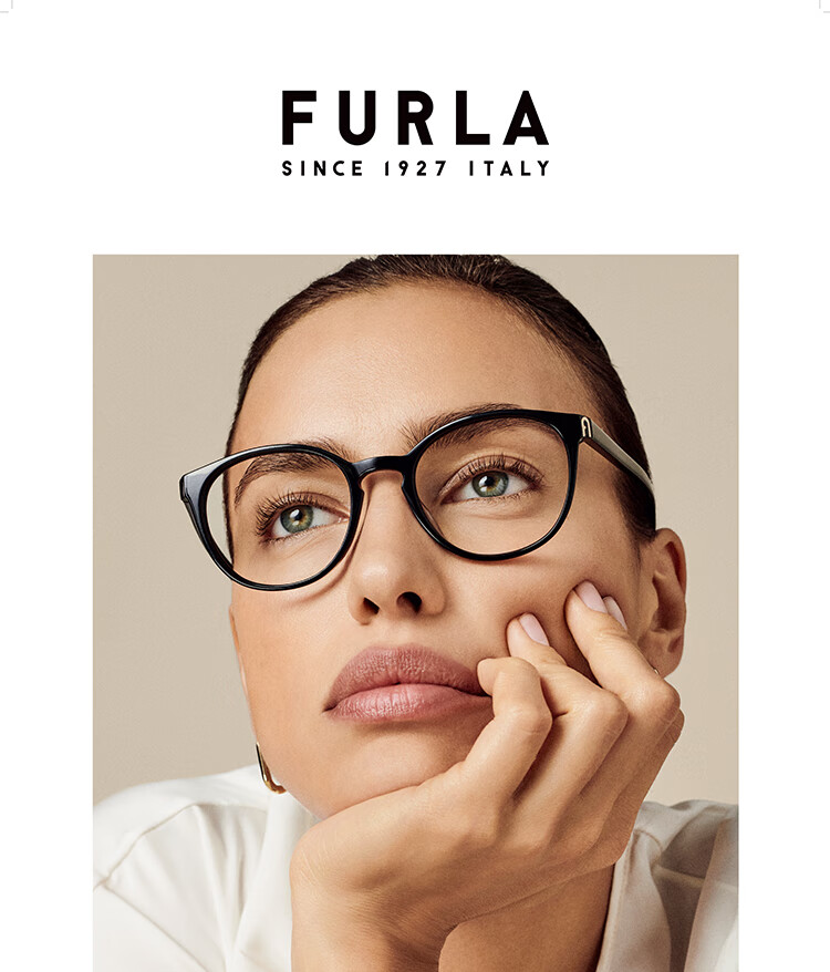FURLA Women's Full-Frame VFU254 Fashionable Commuter Myopia Optical Glasses Frame 530891 Optical Glasses 1