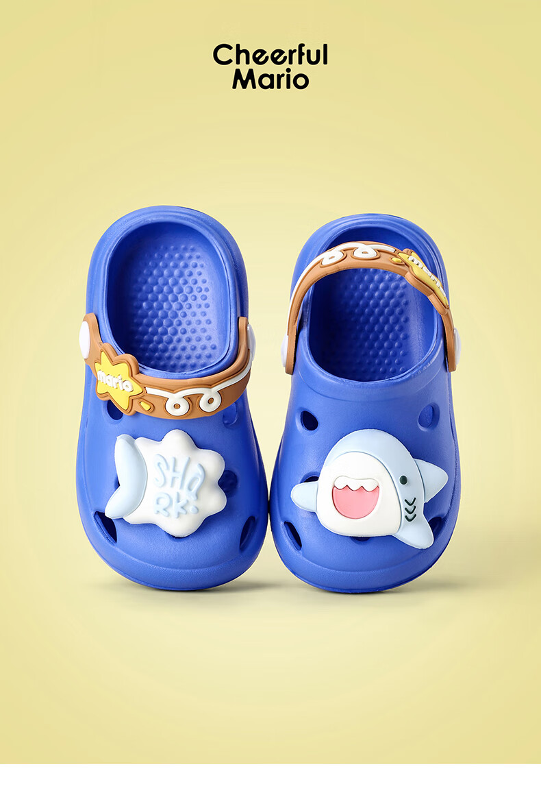 Cheerful Mario Crocodile Kids Summer Slippers Boys Clogs Non-Slip Indoor Bath Toddler Sandals Baby Beach Shoes 13